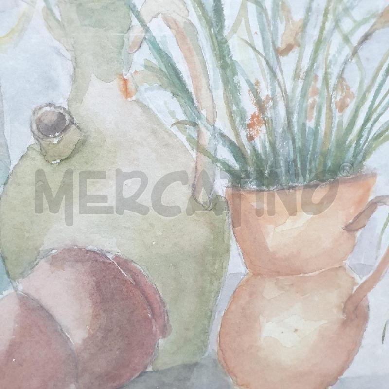 QUADRO ACQUERELLO MIRA BASSI BASI FIORI | Mercatino dell'Usato Cervia 2