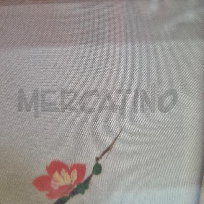 QUADRO DIPINTO SU STOFFA UCCELLI SU RAMO | Mercatino dell'Usato Cervia 3