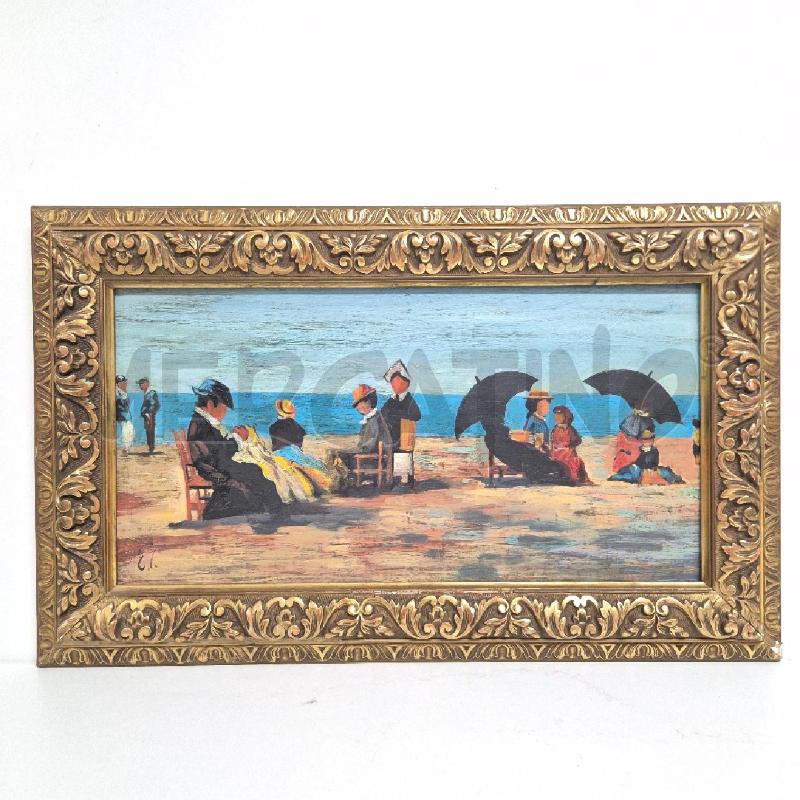QUADRO DONNE VESTITE IN SPIAGGIA | Mercatino dell'Usato Cervia 1