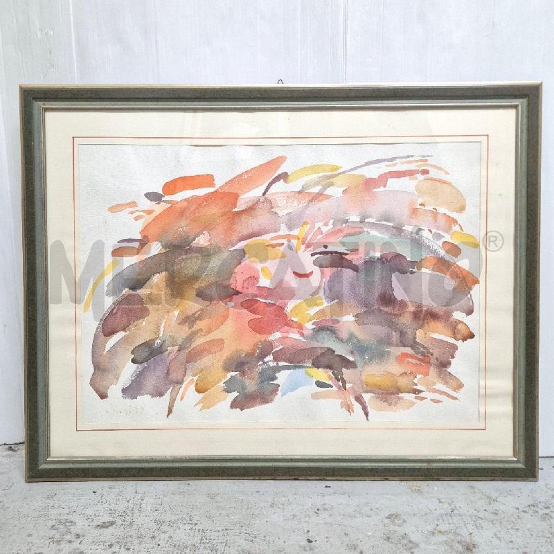 QUADRO FRANCESCO VERLICCHI ACQUERELLO ASTRATTO | Mercatino dell'Usato Cervia 1