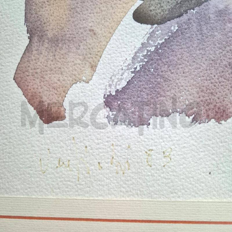 QUADRO FRANCESCO VERLICCHI ACQUERELLO ASTRATTO | Mercatino dell'Usato Cervia 4
