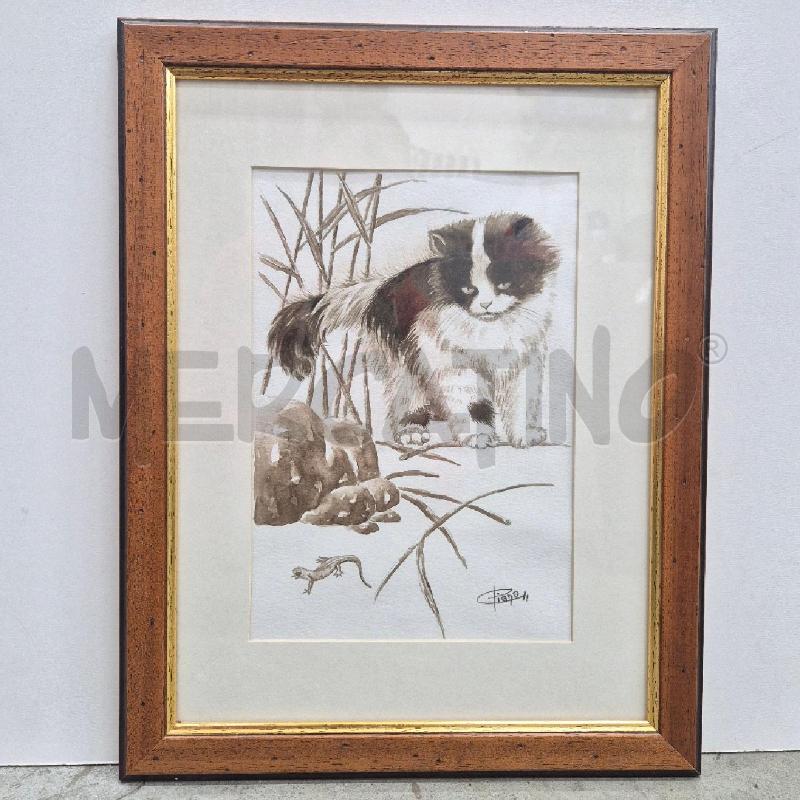 QUADRO GATTO PIANA GIORGIO | Mercatino dell'Usato Cervia 1