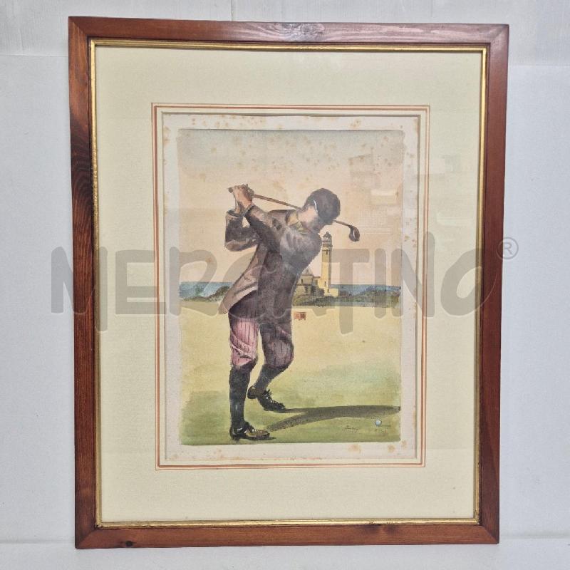 QUADRO INGLESE GIOCATORE DI GOLF | Mercatino dell'Usato Cervia 1