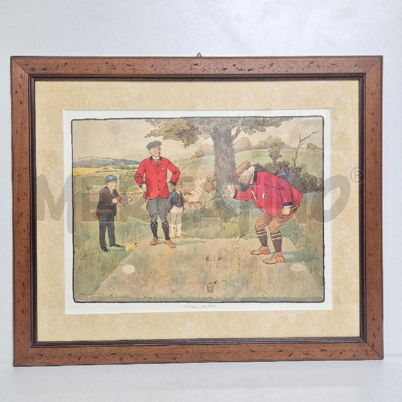 QUADRO INGLESE VICTOR VENNER GIOCATORI DI GOLF  | Mercatino dell'Usato Cervia 1