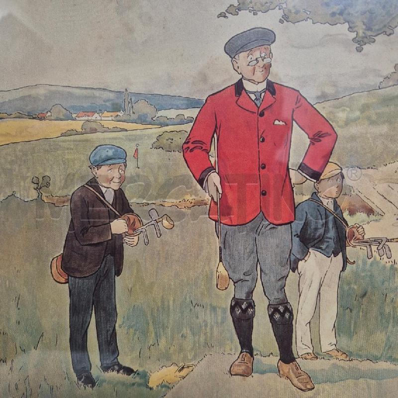 QUADRO INGLESE VICTOR VENNER GIOCATORI DI GOLF  | Mercatino dell'Usato Cervia 2