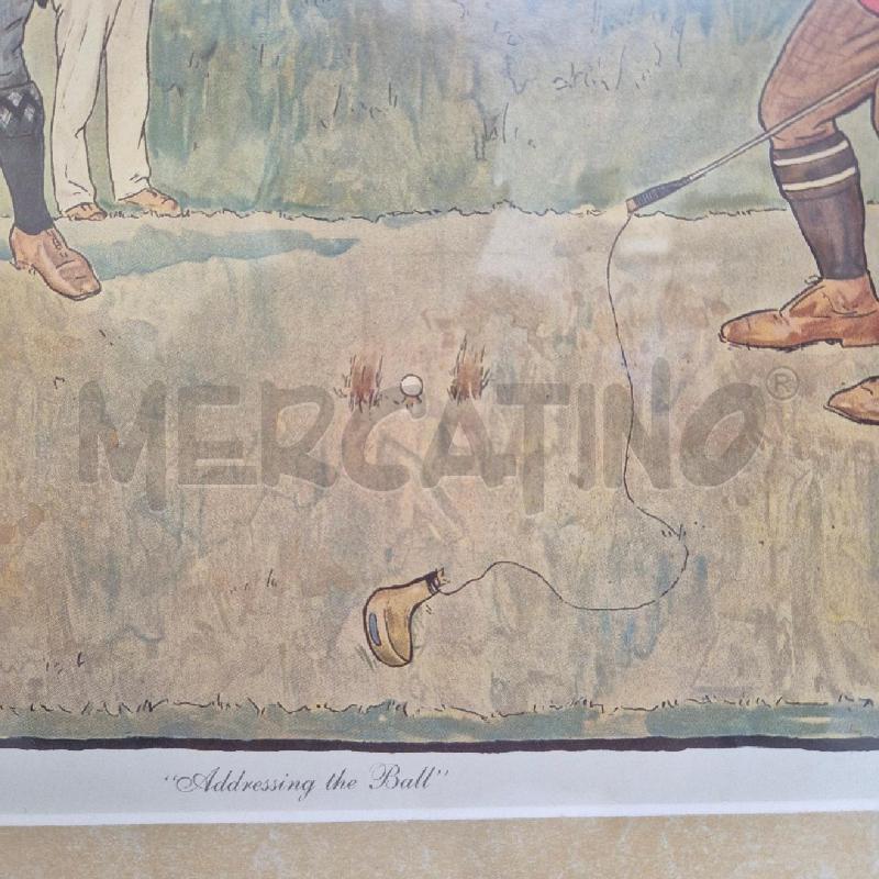 QUADRO INGLESE VICTOR VENNER GIOCATORI DI GOLF  | Mercatino dell'Usato Cervia 3