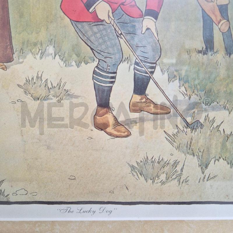 QUADRO INGLESE VICTOR VENNER GIOCATORI DI GOLF | Mercatino dell'Usato Cervia 3