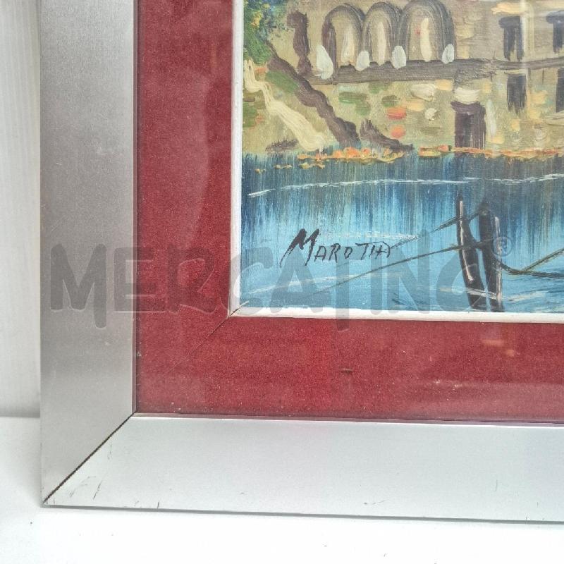 QUADRO MAROTTA PAESAGGIO MARE CON 2 BARCHE | Mercatino dell'Usato Cervia 4