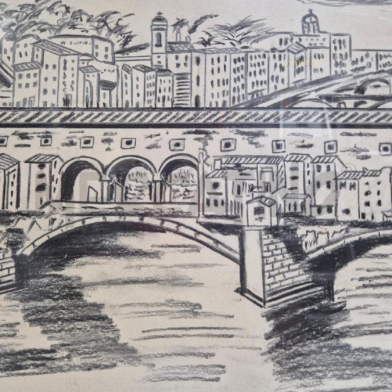QUADRO MATITA PONTE VECCHIO FIRENZE | Mercatino dell'Usato Cervia 3