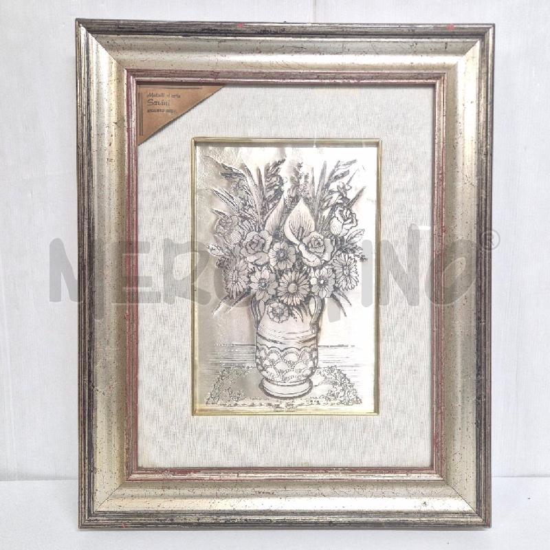 QUADRO METALLI D'ARTE SAVINI VASO FIORI | Mercatino dell'Usato Cervia 1