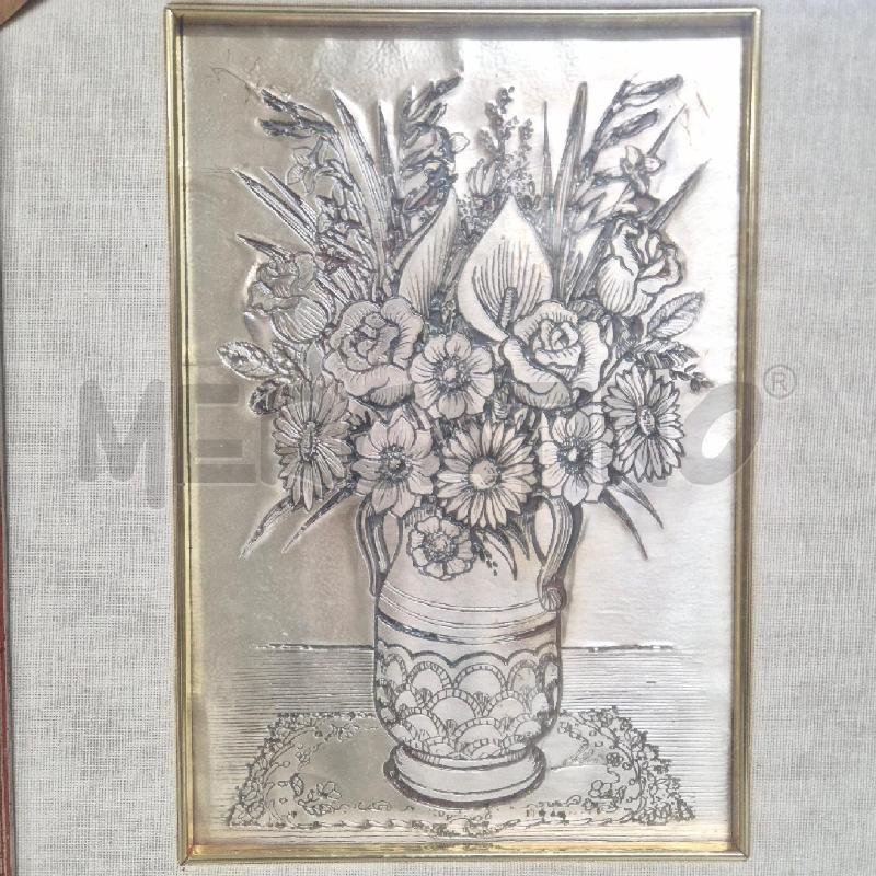 QUADRO METALLI D'ARTE SAVINI VASO FIORI | Mercatino dell'Usato Cervia 3