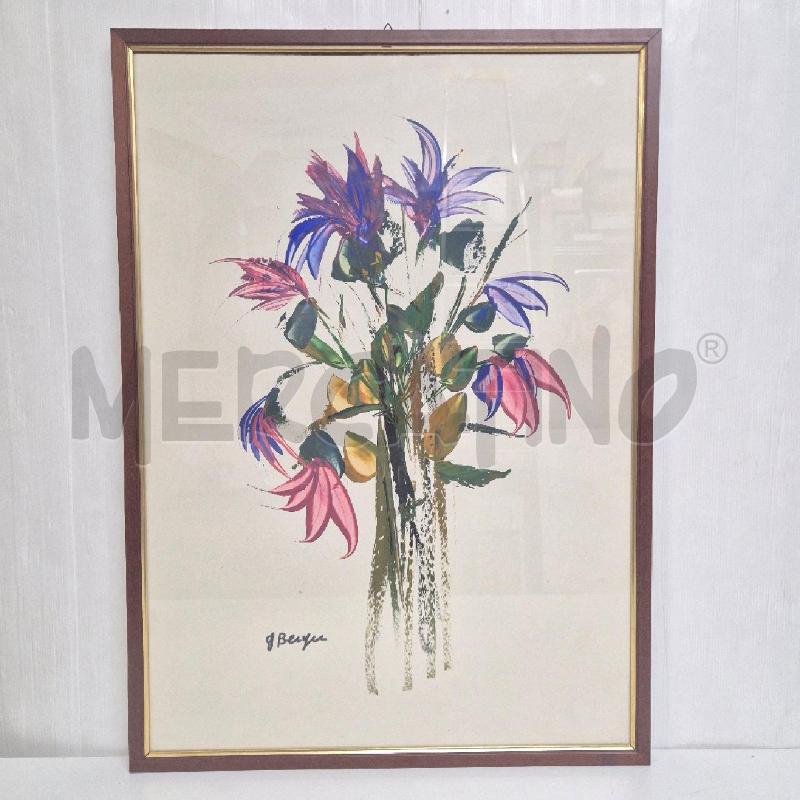 QUADRO OLIO BERGER FIORI | Mercatino dell'Usato Cervia 1