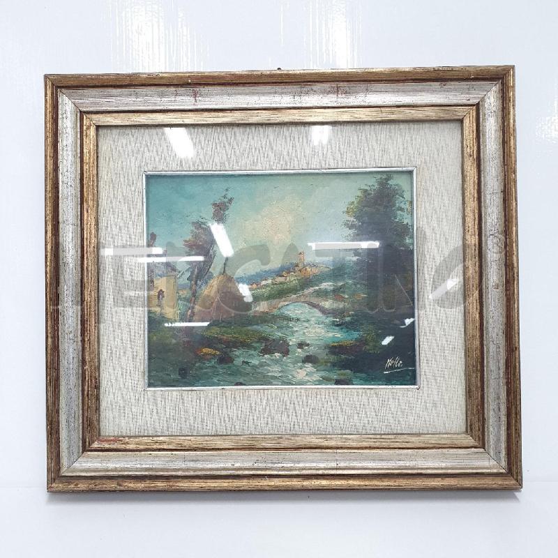 QUADRO OLIO FIUME PONTE GOVONE | Mercatino dell'Usato Cervia 1