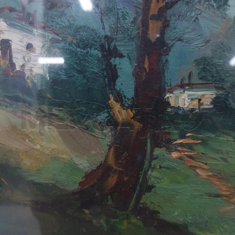 QUADRO OLIO PAESAGGIO CAMPAGNA CASE IN LONTANANZA | Mercatino dell'Usato Cervia 2