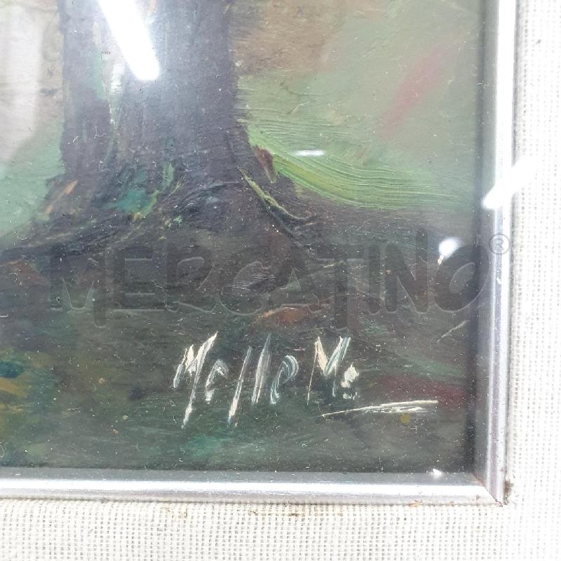 QUADRO OLIO PAESAGGIO CAMPAGNA CASE IN LONTANANZA | Mercatino dell'Usato Cervia 3