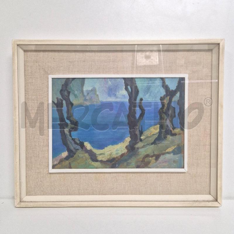 QUADRO OLIO PAESAGGIO LACUSTRE | Mercatino dell'Usato Cervia 1
