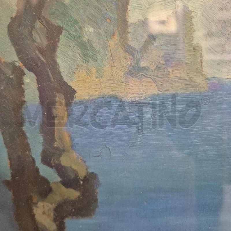 QUADRO OLIO PAESAGGIO LACUSTRE | Mercatino dell'Usato Cervia 2