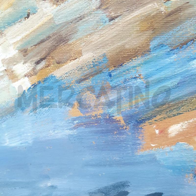 QUADRO OLIO PAESAGGIO MARINO BARCA NERA | Mercatino dell'Usato Cervia 2