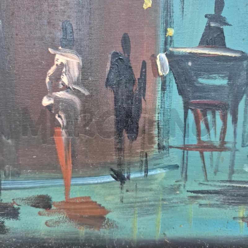QUADRO OLIO SU FAESITE SANTINI UOMINI CARROZZA | Mercatino dell'Usato Cervia 2