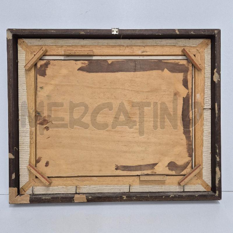QUADRO OLIO SU FAESITE SANTINI UOMINI CARROZZA | Mercatino dell'Usato Cervia 5