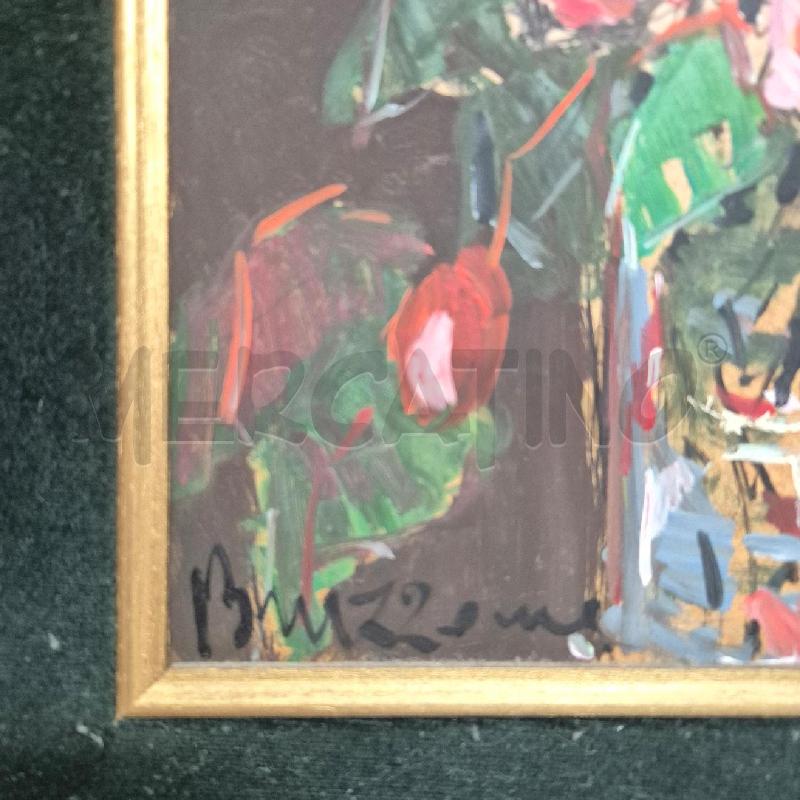 QUADRO OLIO SU FAESITE VASO FIORI | Mercatino dell'Usato Cervia 4