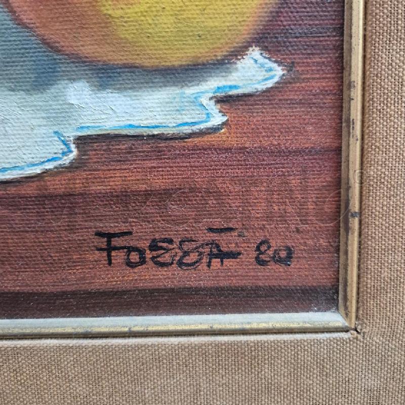 QUADRO OLIO SU TELA ADRIANO FOSSÀ LA TEIERA | Mercatino dell'Usato Cervia 3