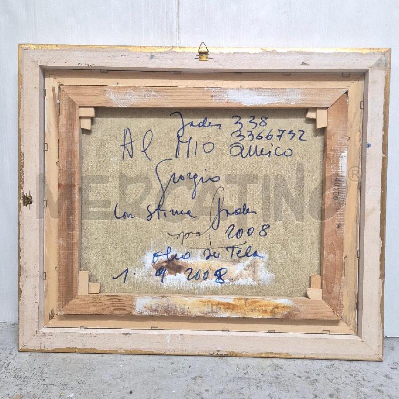QUADRO OLIO SU TELA AIUOLA FIORITA | Mercatino dell'Usato Cervia 5
