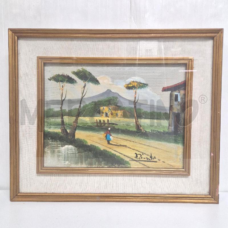 QUADRO OLIO SU TELA ALDO PIRONTI PAESAGGIO | Mercatino dell'Usato Cervia 1
