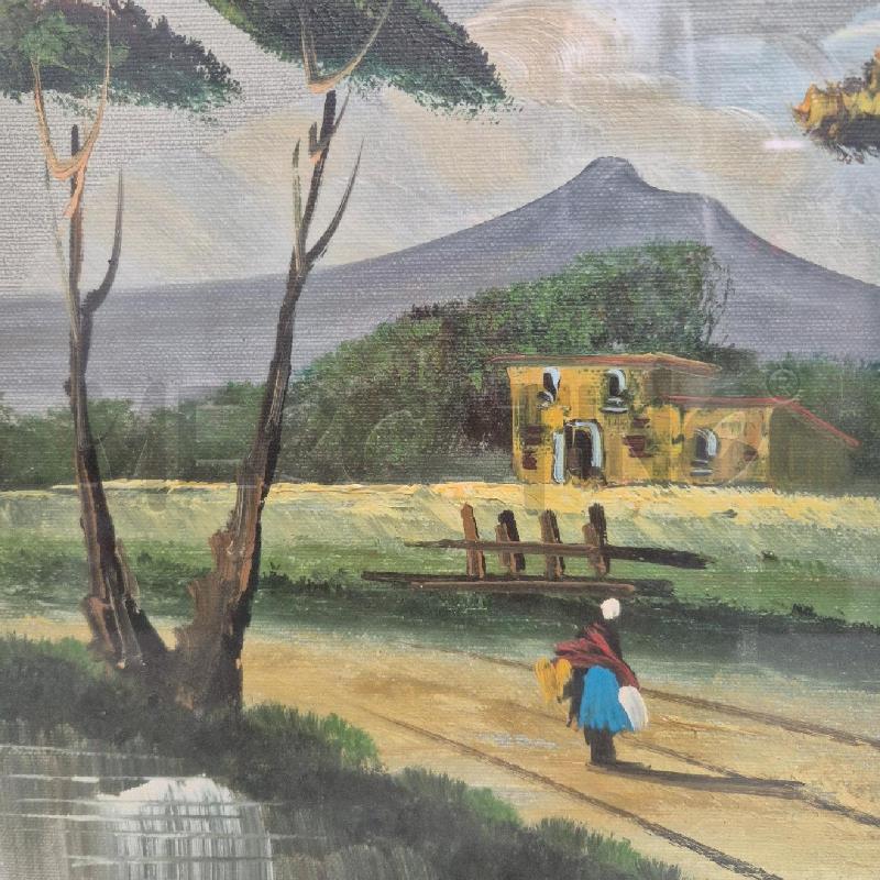 QUADRO OLIO SU TELA ALDO PIRONTI PAESAGGIO | Mercatino dell'Usato Cervia 2