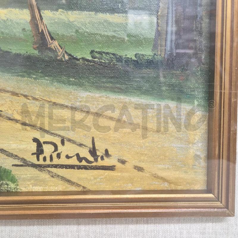 QUADRO OLIO SU TELA ALDO PIRONTI PAESAGGIO | Mercatino dell'Usato Cervia 3