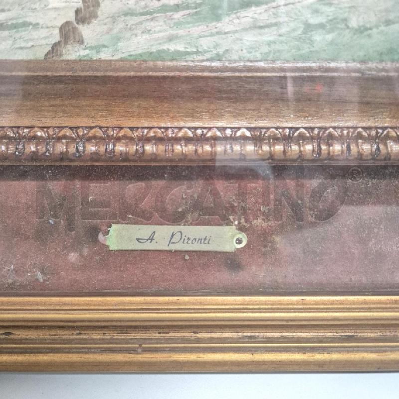 QUADRO OLIO SU TELA ALDO PIRONTI PAESAGGIO | Mercatino dell'Usato Cervia 4