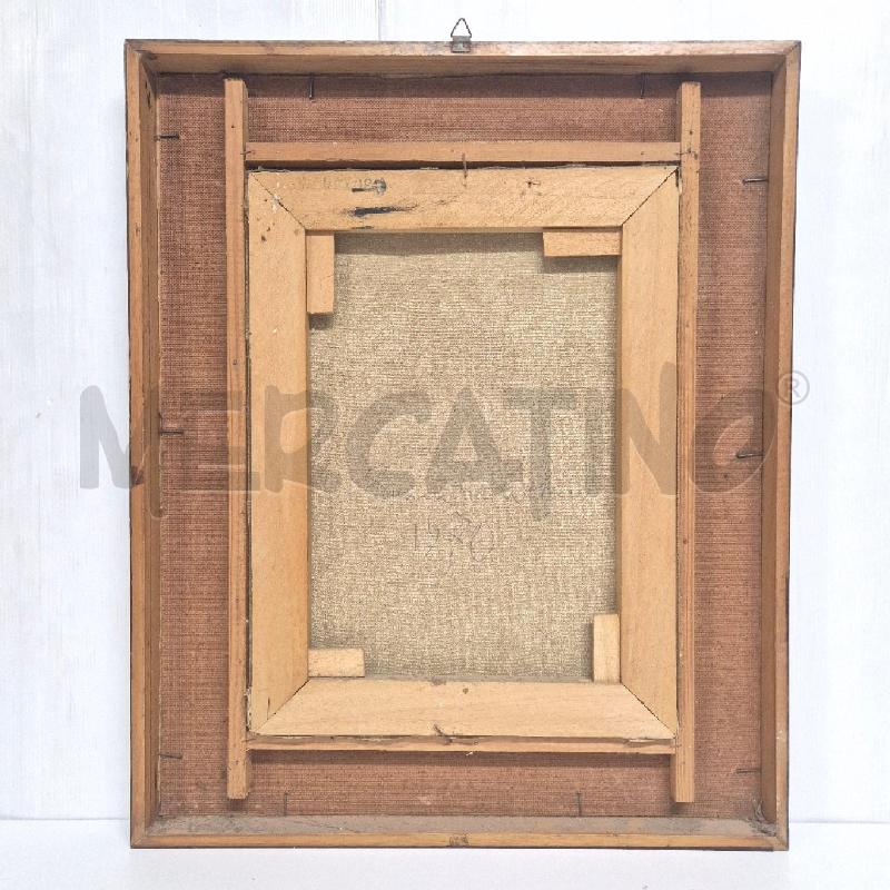 QUADRO OLIO SU TELA BORGHETTO CON CHIESA | Mercatino dell'Usato Cervia 5