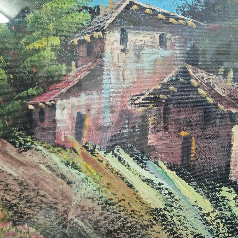 QUADRO OLIO SU TELA BORGHETTO SUL LAGO | Mercatino dell'Usato Cervia 2