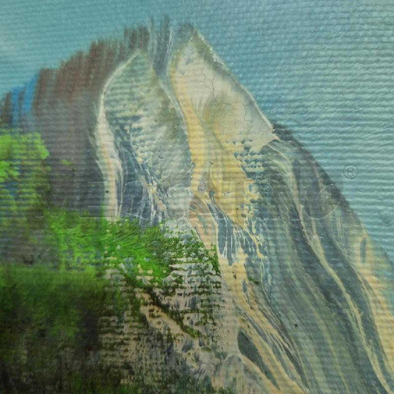 QUADRO OLIO SU TELA BORGHETTO SUL LAGO | Mercatino dell'Usato Cervia 3