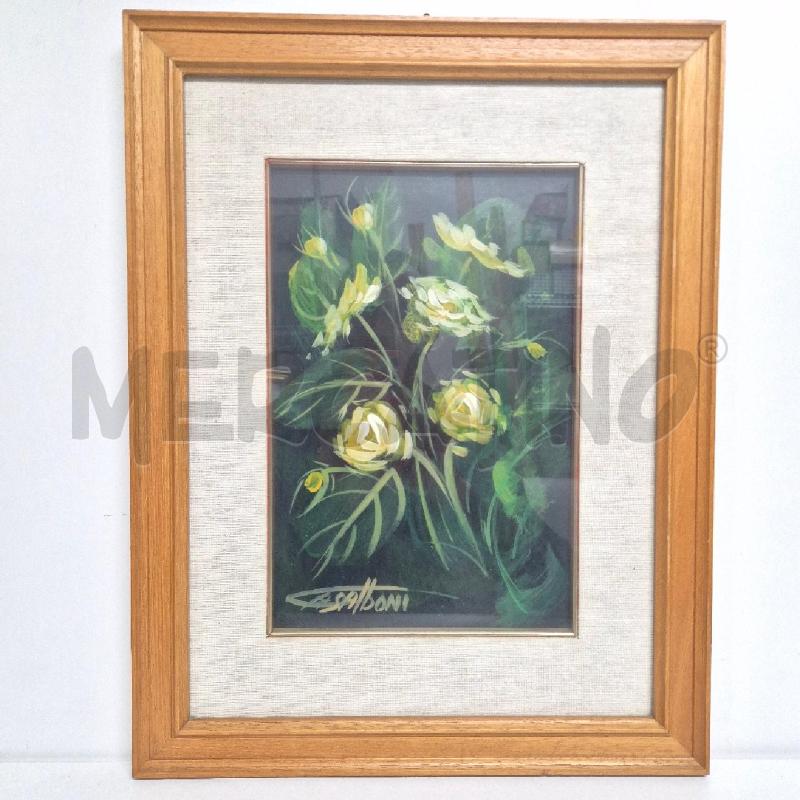 QUADRO OLIO SU TELA CASALBONI FIORI  | Mercatino dell'Usato Cervia 1
