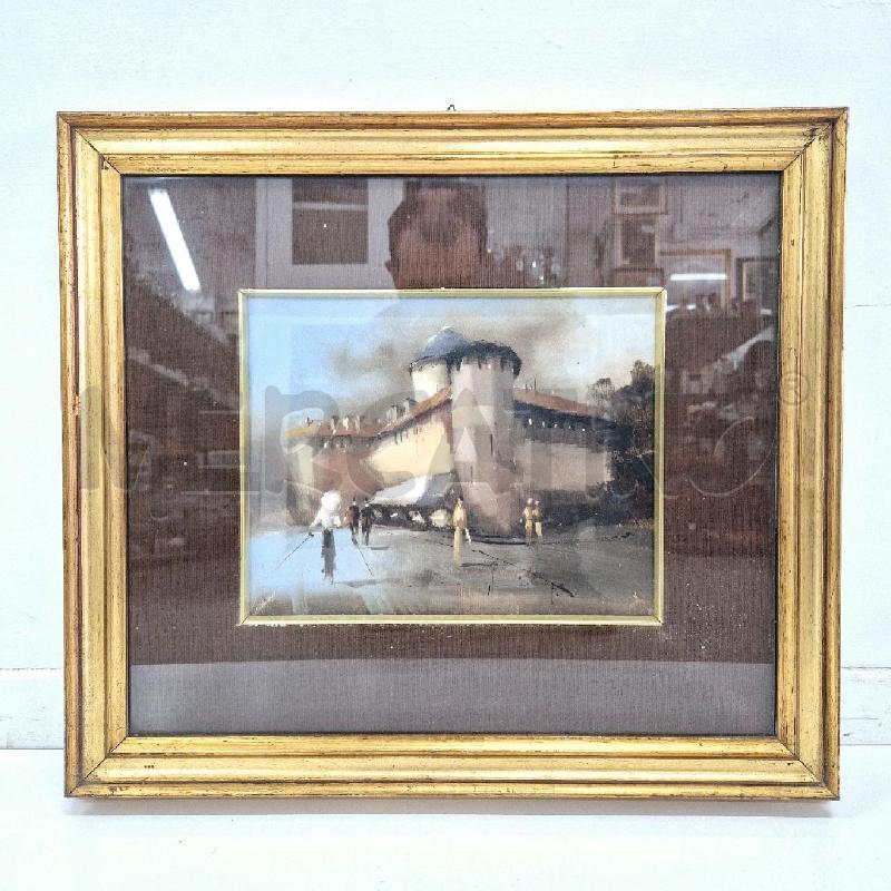 QUADRO OLIO SU TELA CASTELLO CITTADINO | Mercatino dell'Usato Cervia 1