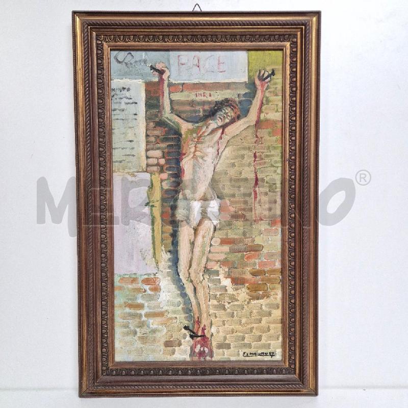 QUADRO OLIO SU TELA CRICIFISSIONE | Mercatino dell'Usato Cervia 1