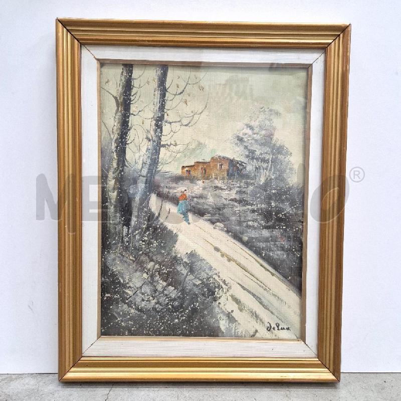 QUADRO OLIO SU TELA DE LUCA CAMPAGNA INNEVATA | Mercatino dell'Usato Cervia 1