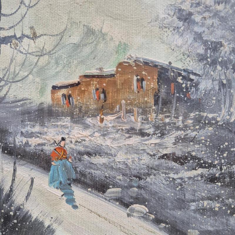 QUADRO OLIO SU TELA DE LUCA CAMPAGNA INNEVATA | Mercatino dell'Usato Cervia 2