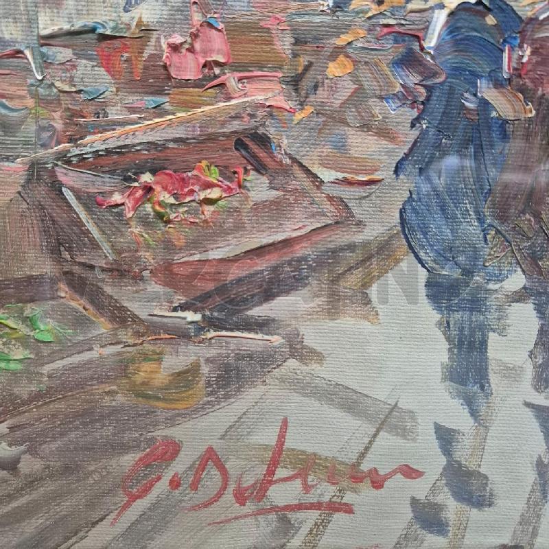 QUADRO OLIO SU TELA D'AMICO MERCATO | Mercatino dell'Usato Cervia 4