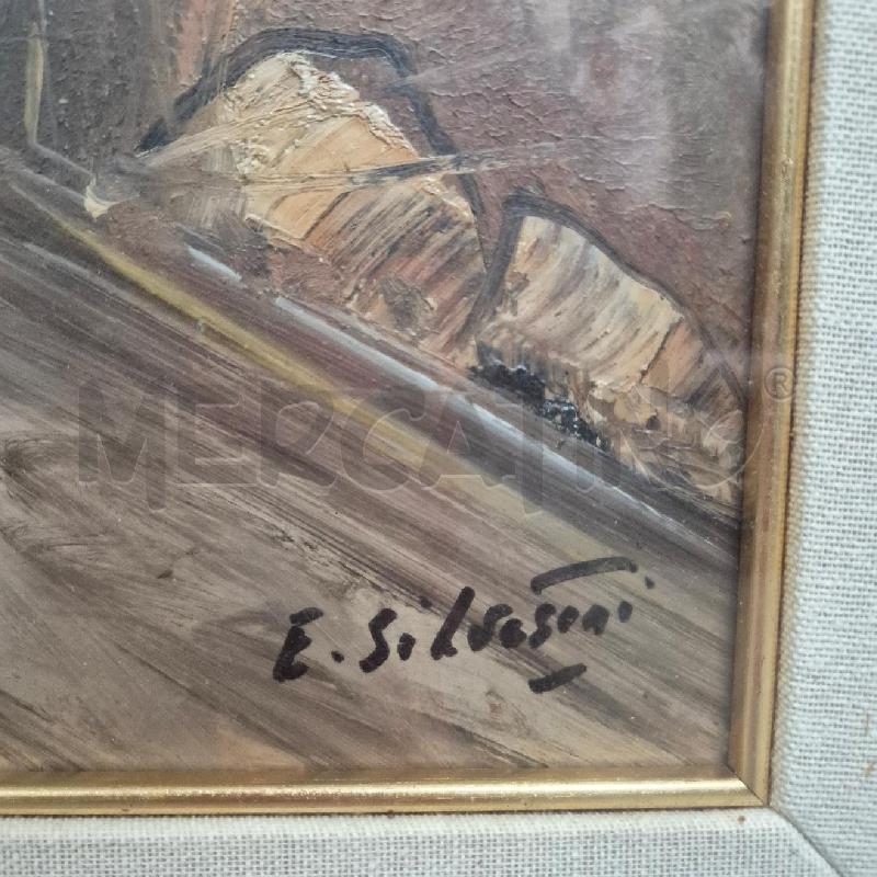 QUADRO OLIO SU TELA E. SILVESTRI VITA DI CAMPAGNA | Mercatino dell'Usato Cervia 3