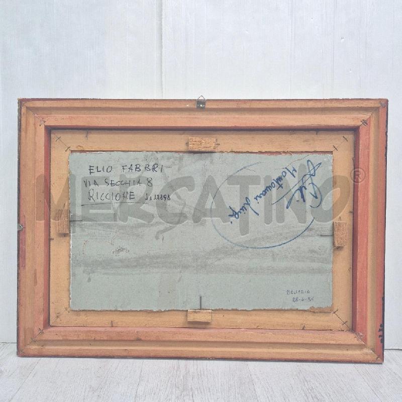 QUADRO OLIO SU TELA ELIO FABBRI BARCHE SU FIUME | Mercatino dell'Usato Cervia 5