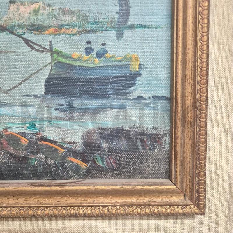 QUADRO OLIO SU TELA F. GUIDA PAESAGGIO MARINO | Mercatino dell'Usato Cervia 3