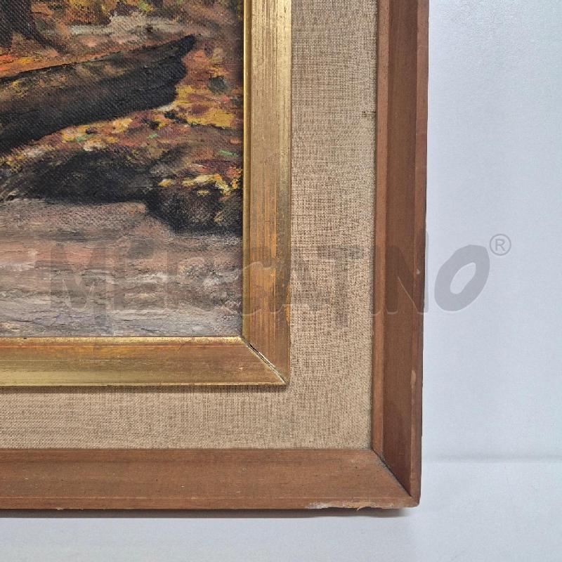 QUADRO OLIO SU TELA GIGLIO PAESAGGIO AUTUNNALE FIUME | Mercatino dell'Usato Cervia 4