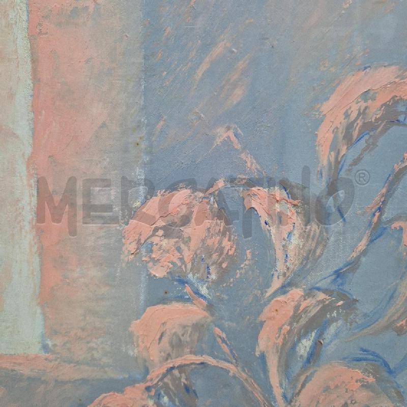 QUADRO OLIO SU TELA GIOVANNI CASALBONI FIORI AL TRAMONTO | Mercatino dell'Usato Cervia 2