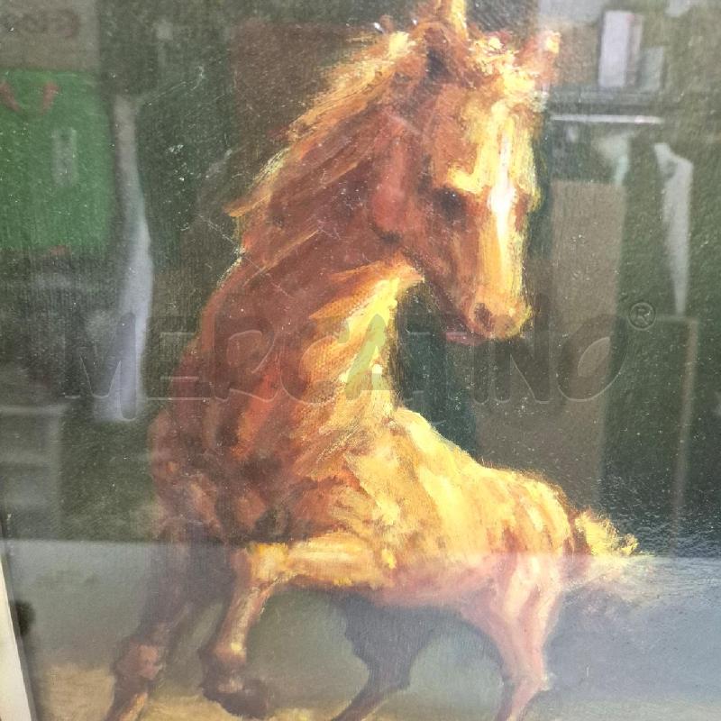 QUADRO OLIO SU TELA LONGHI CAVALLI | Mercatino dell'Usato Cervia 2