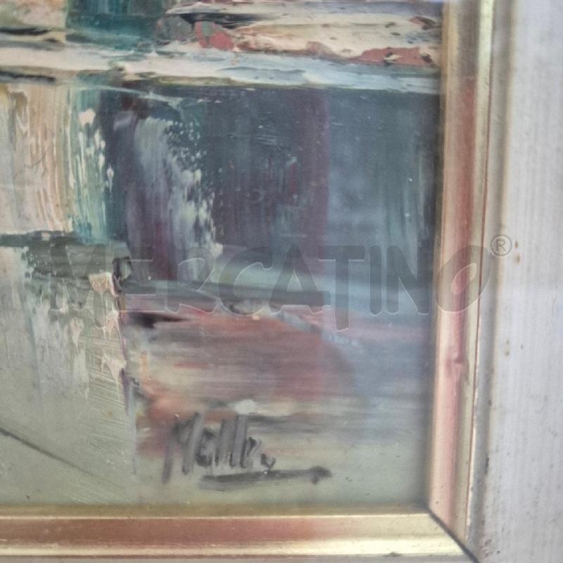 QUADRO OLIO SU TELA MELLE STRADA IN CITTÀ | Mercatino dell'Usato Cervia 4