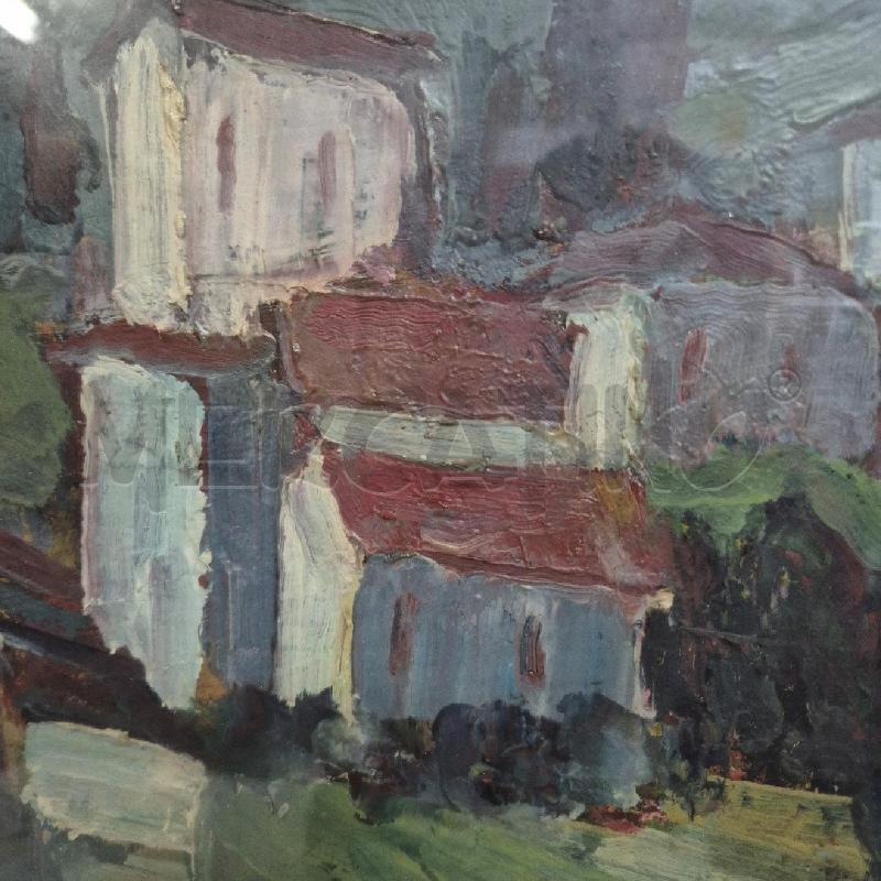 QUADRO OLIO SU TELA PAESINO IN CAMPAGN | Mercatino dell'Usato Cervia 2