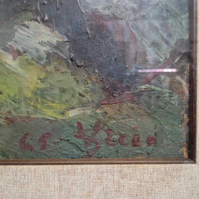 QUADRO OLIO SU TELA PAESINO IN CAMPAGN | Mercatino dell'Usato Cervia 4