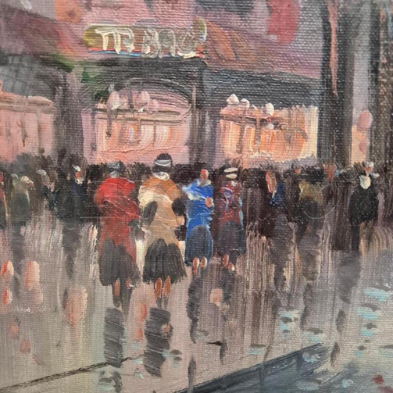 QUADRO OLIO SU TELA PIAZZA DI CITTÀ | Mercatino dell'Usato Cervia 3